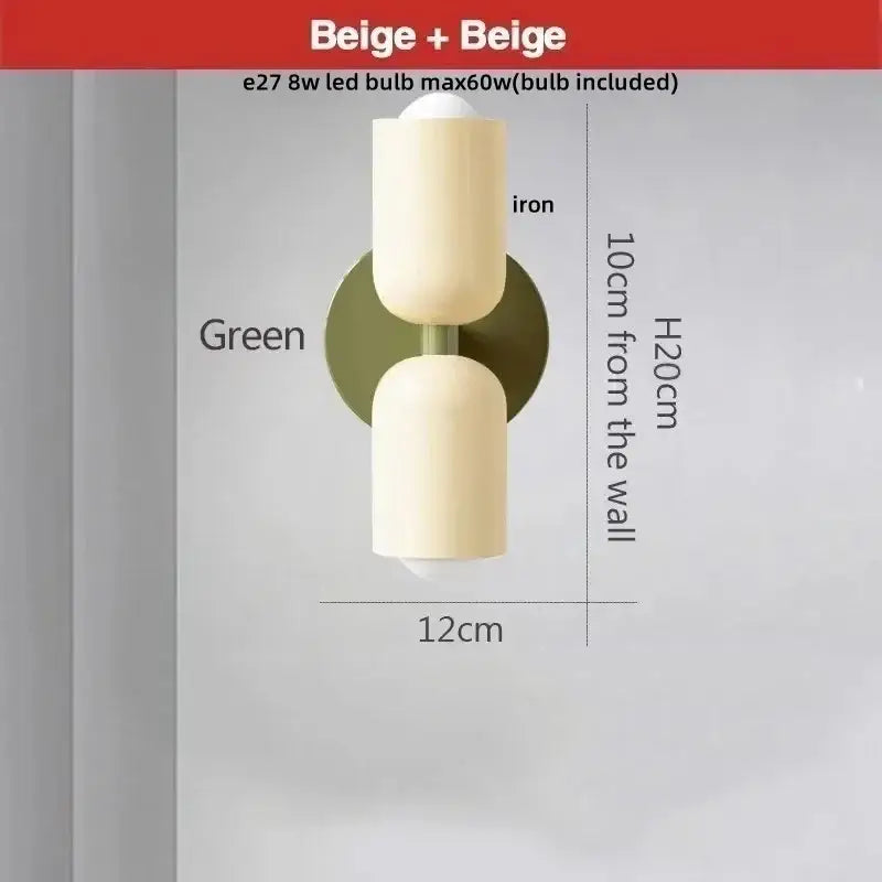 Modern peach & cream led wall lights bedroom decorbites led wall