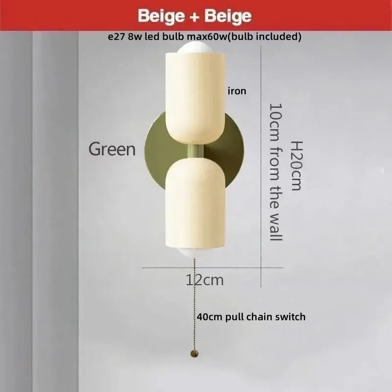 Modern peach & cream led wall lights bedroom decorbites led wall