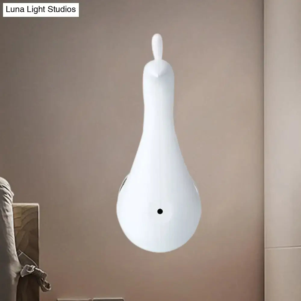 Modern peach peacock wall sconce bedroom rainbow projection light