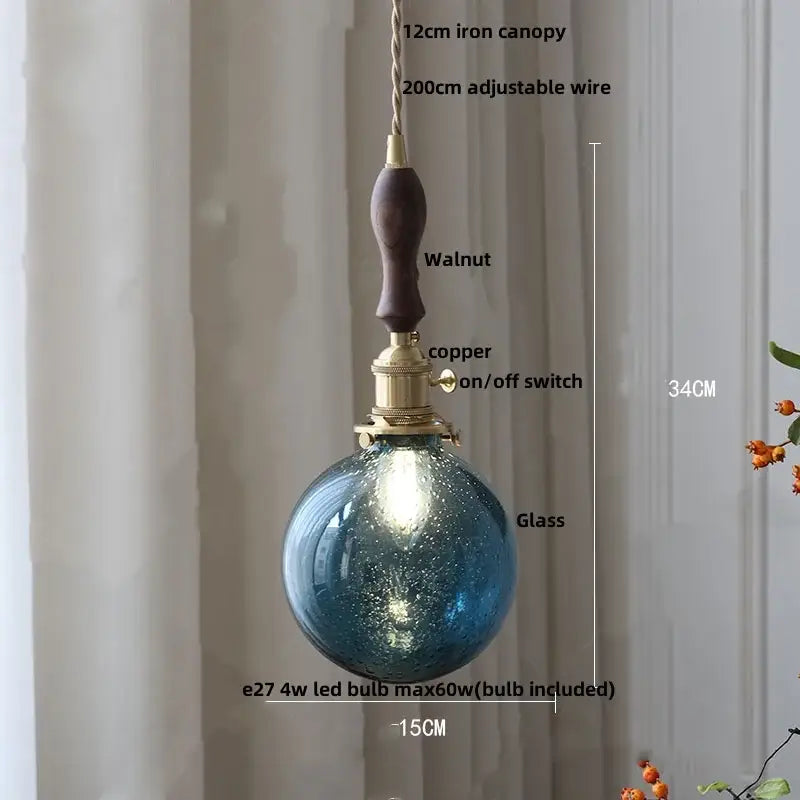 Modern petal clear glass led pendant lamp dining room brass hardware