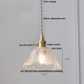 Modern petal clear glass led pendant lamp dining room brass hardware