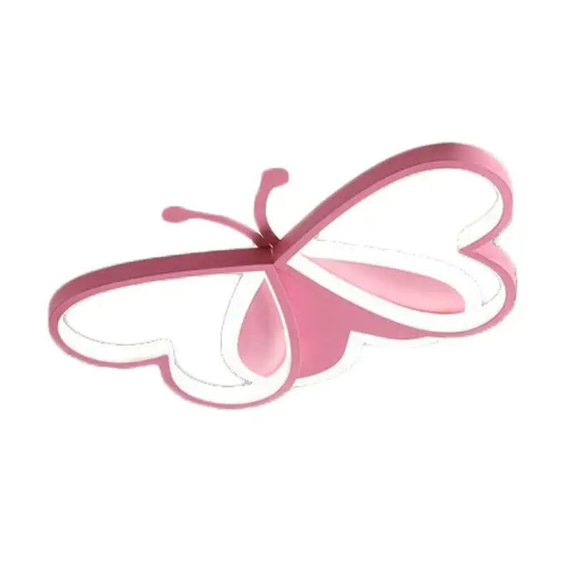 Modern pink decorbites butterfly led ceiling light for girls bedroom