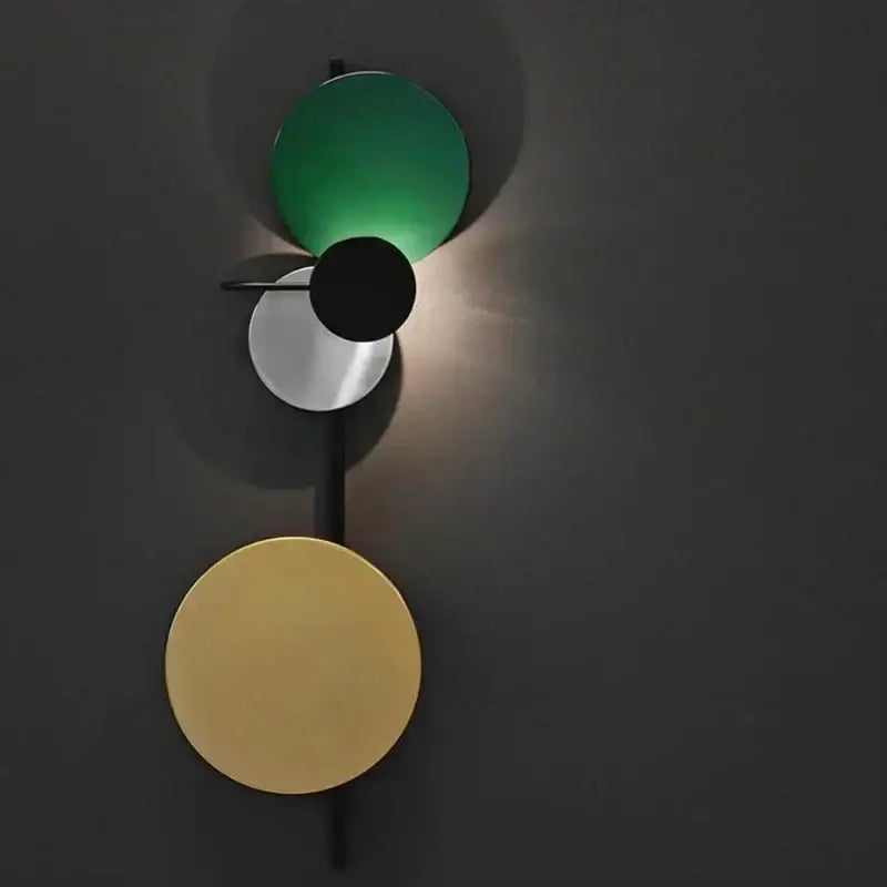 Modern pink silver & gold led wall lamp for bedroom decor