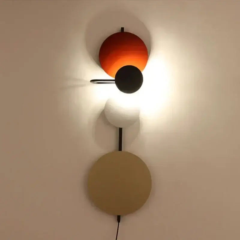Modern pink silver & gold led wall lamp for bedroom decor