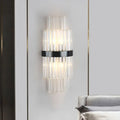 Modern prism black wall mount lamp living room glass sconce