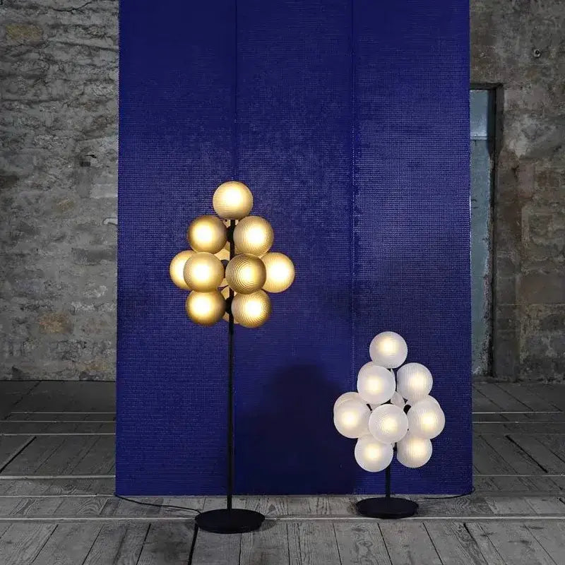 Modern purple decorbites glass bubble floor lamp for living room