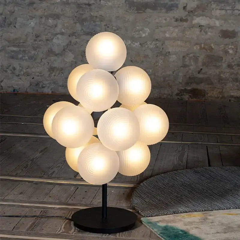 Modern purple decorbites glass bubble floor lamp for living room
