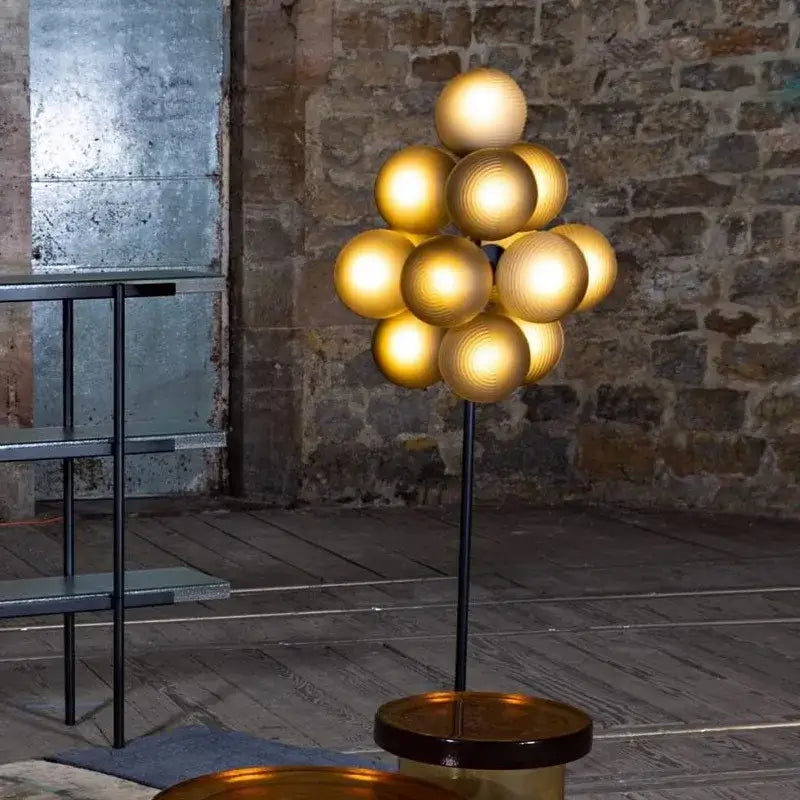 Modern purple decorbites glass bubble floor lamp for living room
