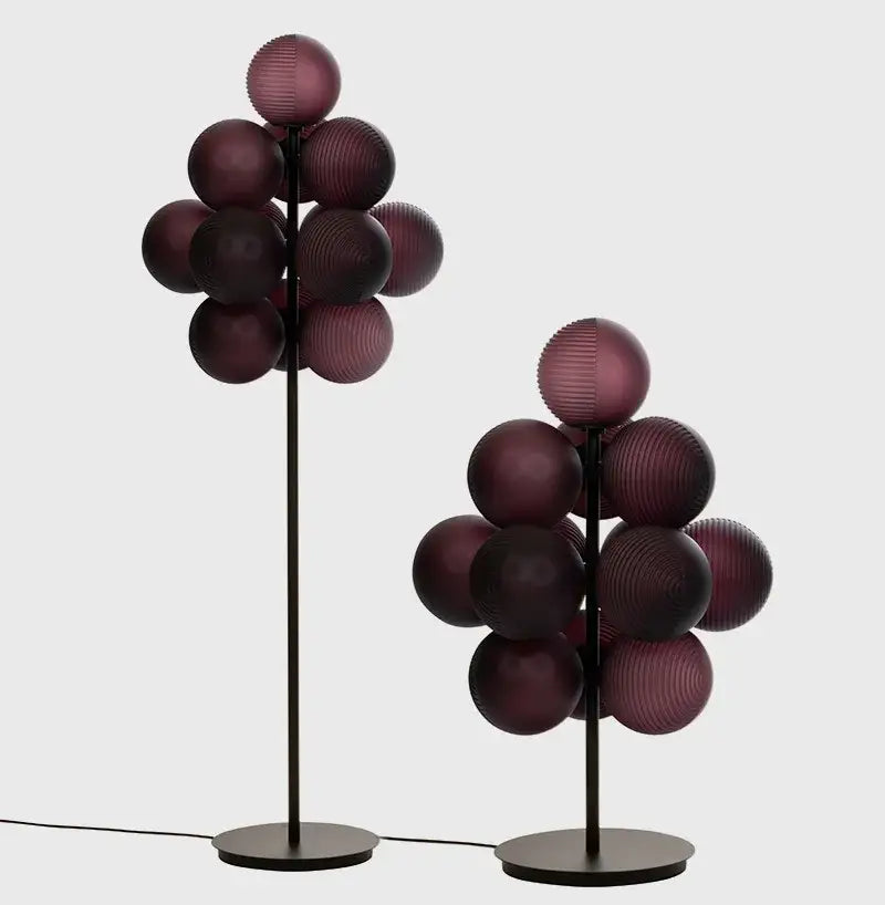 Modern purple decorbites glass bubble floor lamp for living room