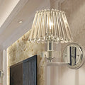 Modern pyramid chrome finish crystal wall light living room fixture