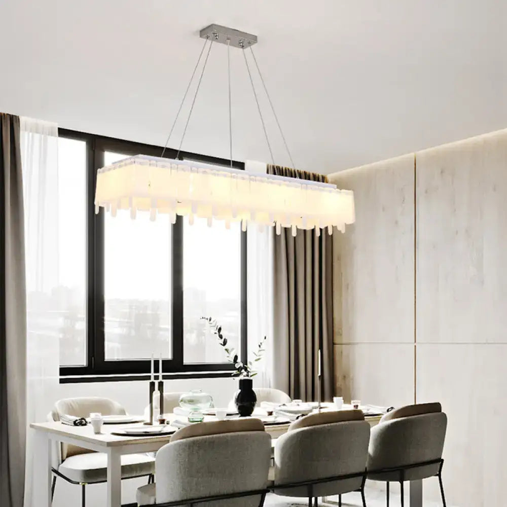 Modern rectangular adjustable acrylic led island light dining room