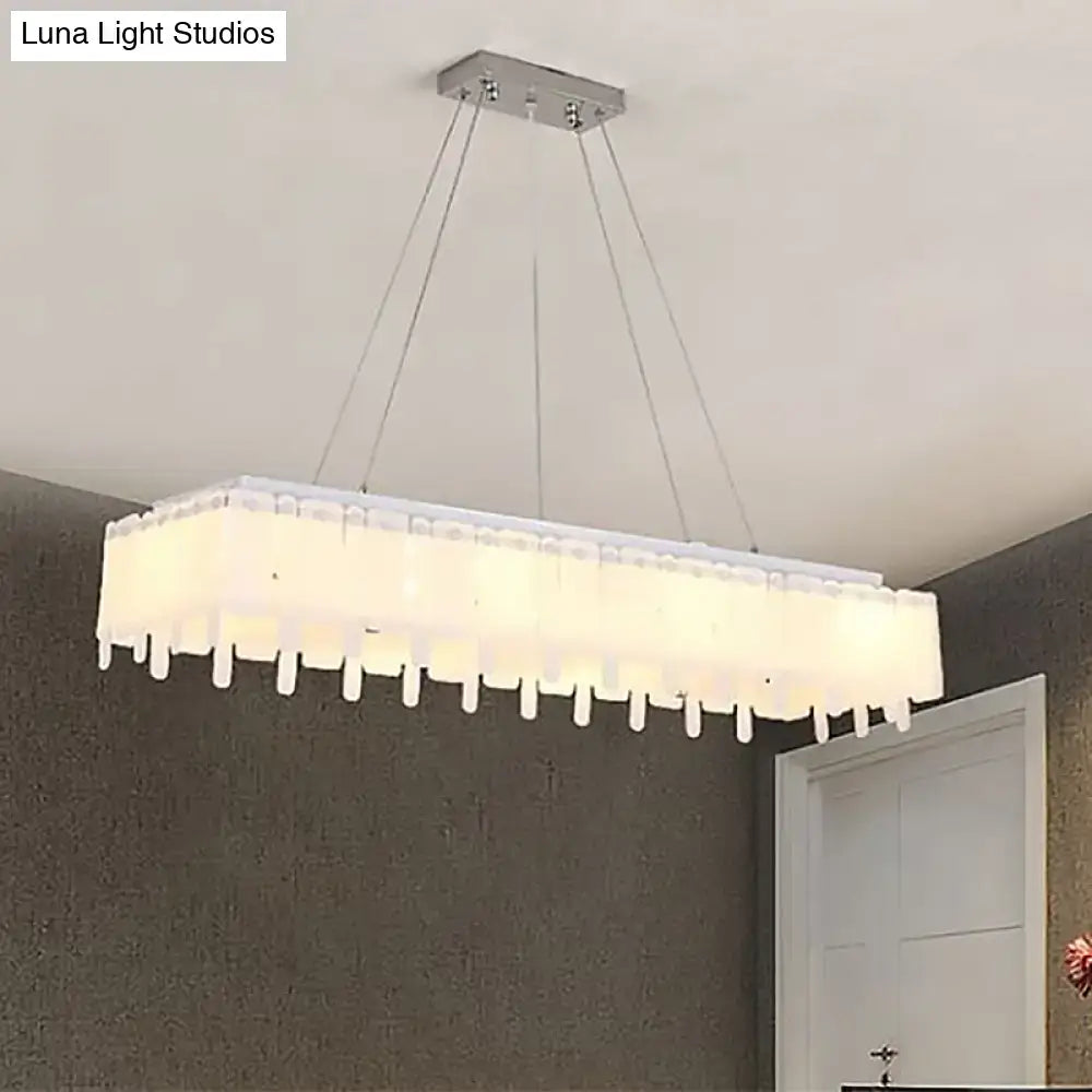 Modern rectangular adjustable acrylic led island light dining room