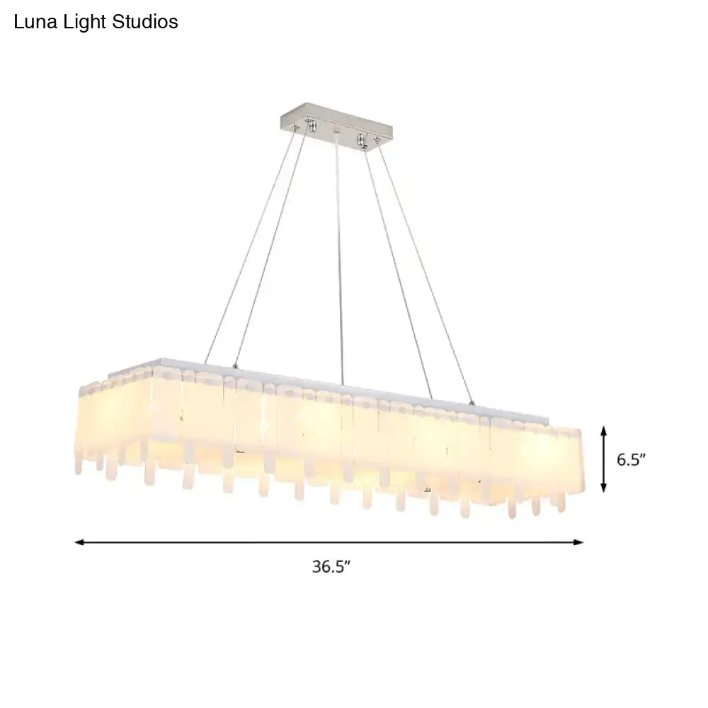 Modern rectangular adjustable acrylic led island light dining room
