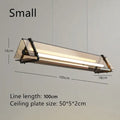 Modern rectangular amber led pendant lamp for dining room