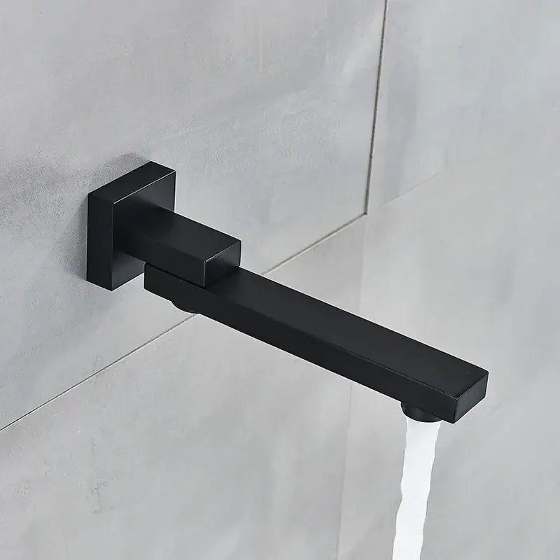 Modern rectangular brass chrome black bronze swivel shower spout bathroom