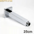 Modern rectangular chrome brass shower arm bathroom wall mount