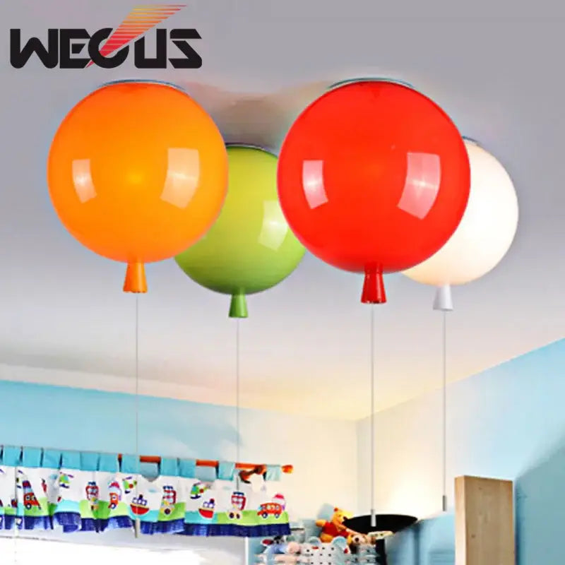 Modern red balloon ball lampshade – children’s room ceiling light