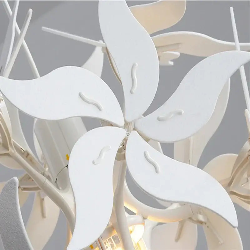 Modern red bauhinia flower chandelier for living room lighting