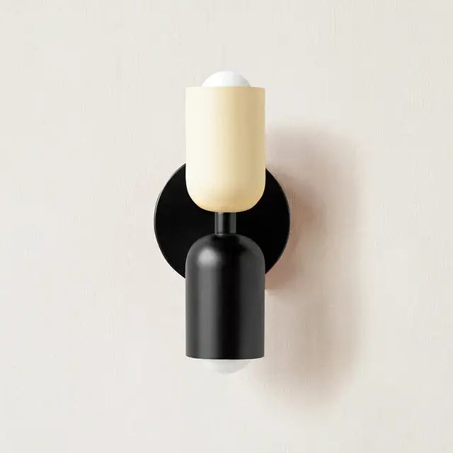 Modern red & black glossy led wall lamp for bedroom living room decor