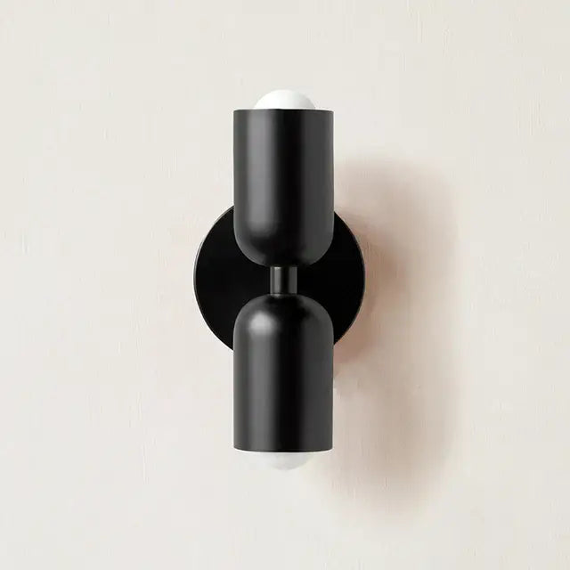 Modern red & black glossy led wall lamp for bedroom living room decor