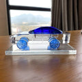 Modern red & blue crystal car model office table decor
