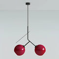 Modern red glass cherry led pendant light dining room fixture