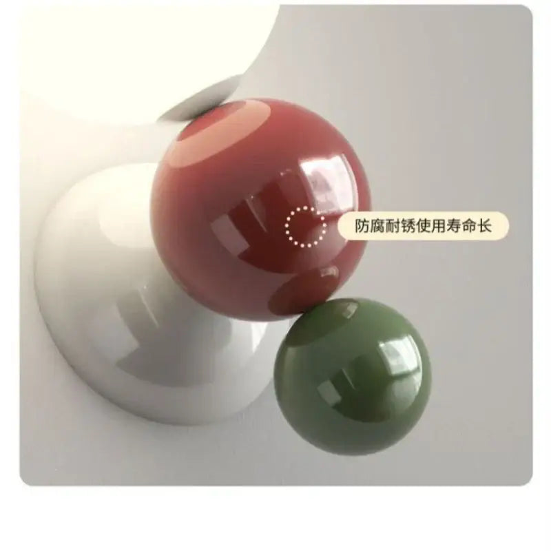 Modern red & green led wall light kids room spherical acrylic lamp
