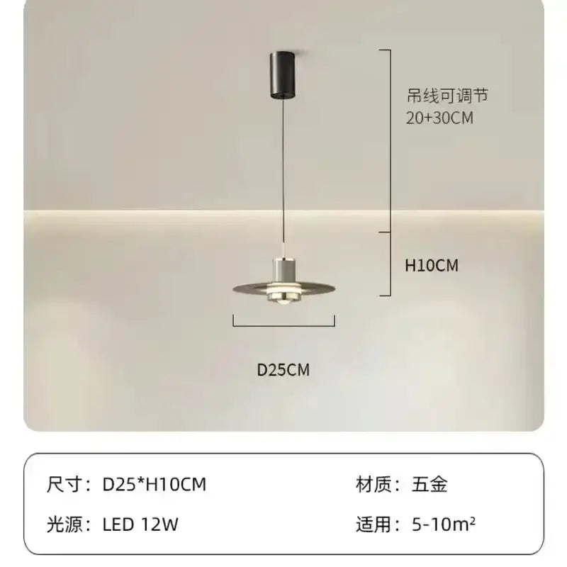 Modern red umbrella pendant lamp for dining room living room decor