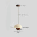 Modern reddish brown and cream cement cylinder led pendant kitchen light