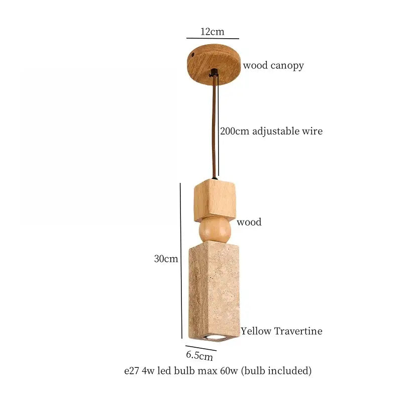 Modern reddish brown and cream cement cylinder led pendant kitchen light