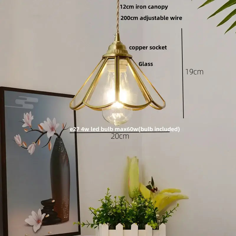 Modern ribbed blue glass led pendant light for kitchens