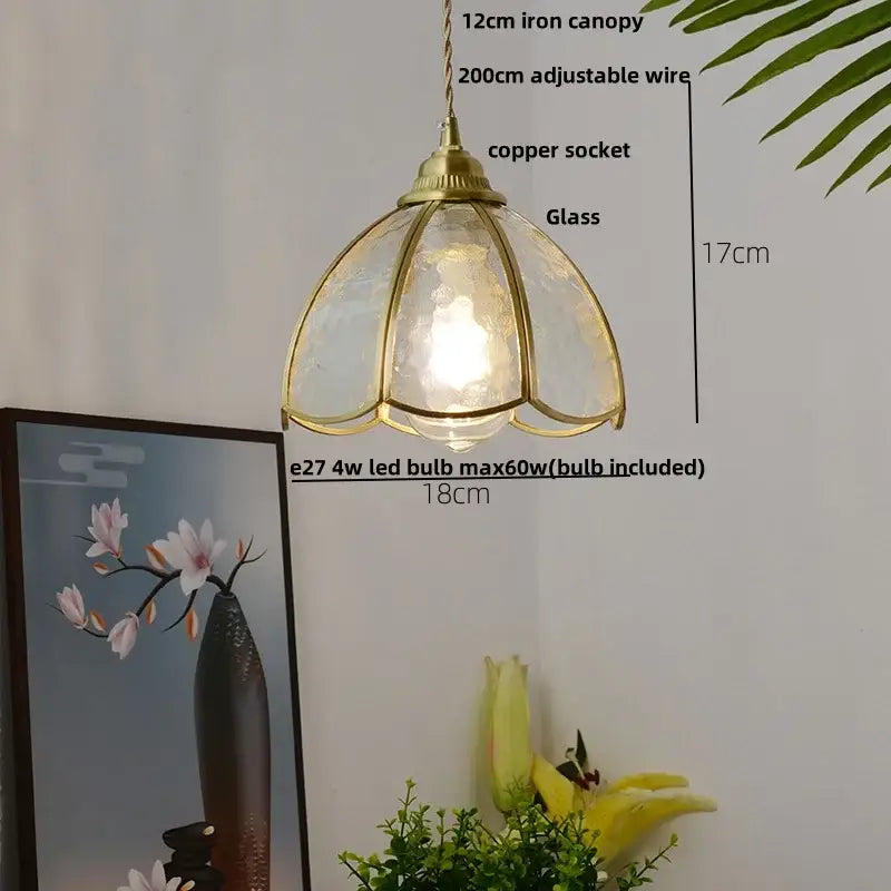 Modern ribbed blue glass led pendant light for kitchens