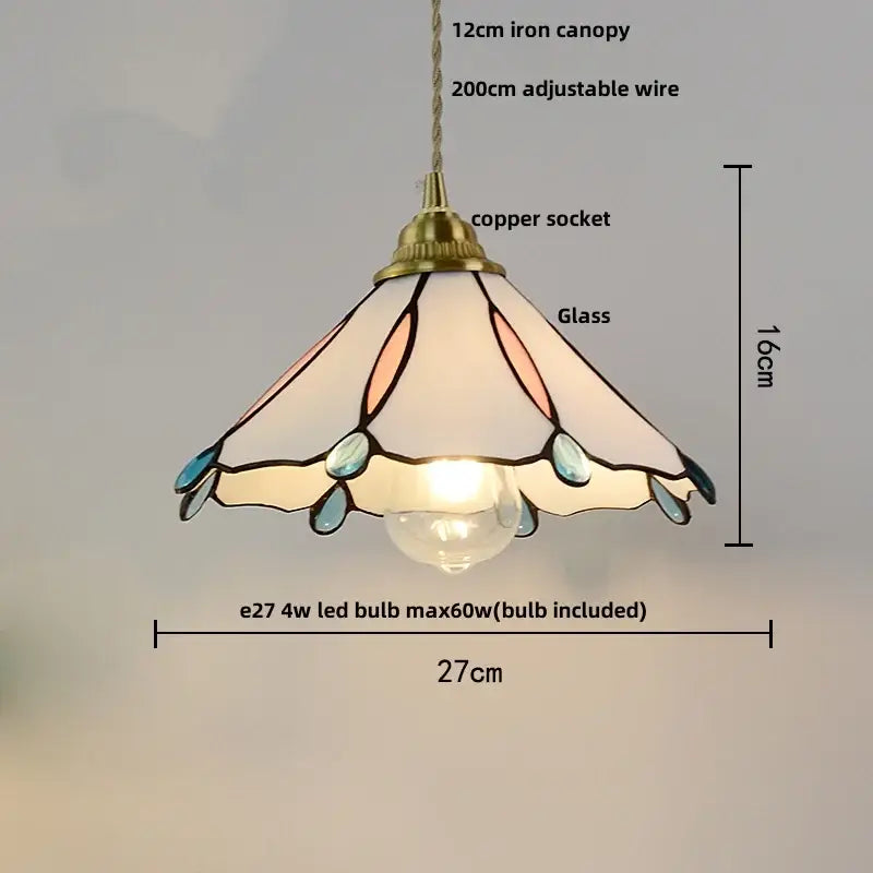 Modern ribbed blue glass led pendant light for kitchens