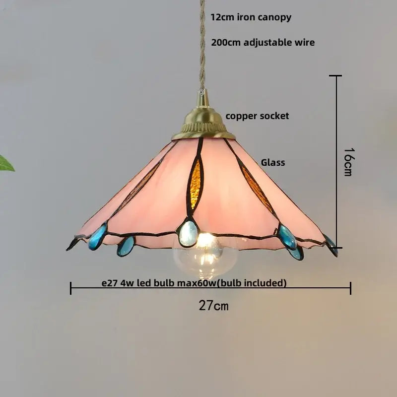 Modern ribbed blue glass led pendant light for kitchens