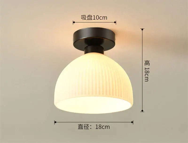 Modern ribbed ceramic glass chandelier white and brass living room light