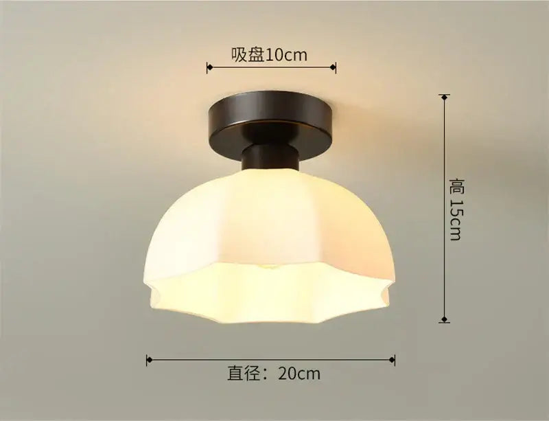 Modern ribbed ceramic glass chandelier white and brass living room light