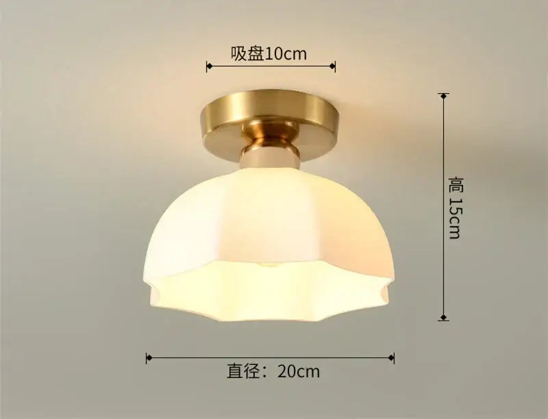 Modern ribbed ceramic glass chandelier white and brass living room light