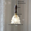 Modern ribbed glass brass led pendant light dining room
