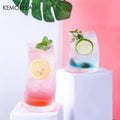 Modern ribbed sail-shaped glass cups dining room tumblers