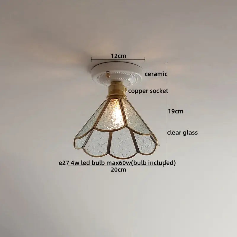 Modern ridged cream ceramic led ceiling light for living room