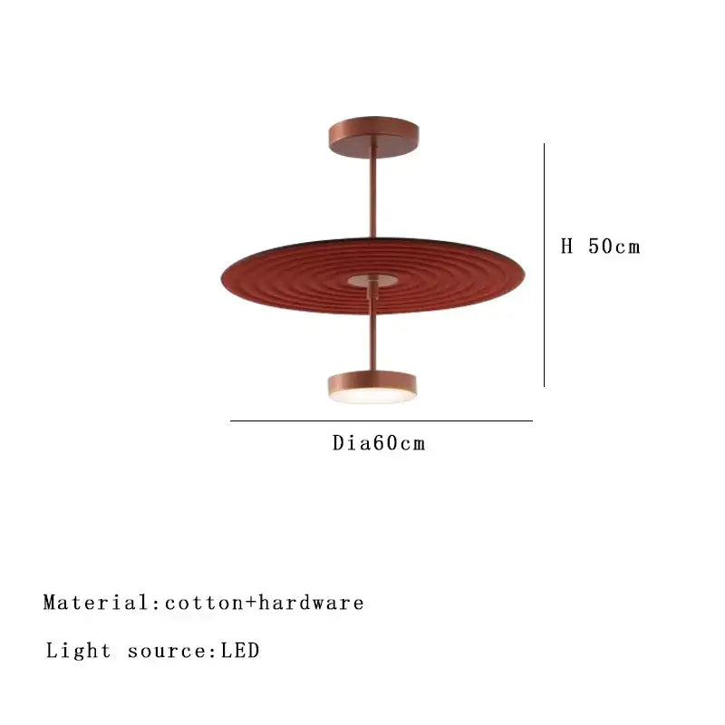 Modern ripple cotton round pendant lights living room decor