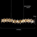 Modern rose gold crystal dimmable led pendant lights dining room
