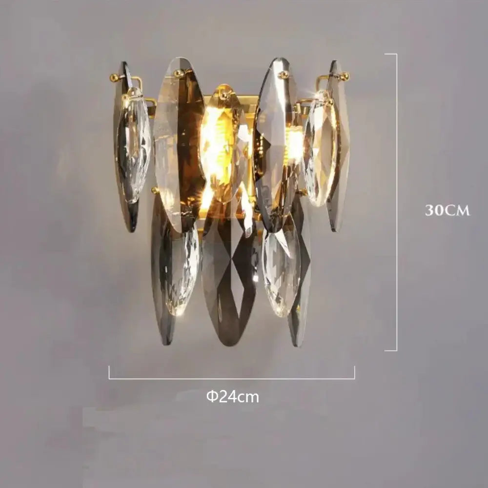 Modern rose gold crystal dimmable led pendant lights dining room