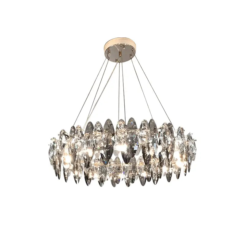 Modern rose gold crystal dimmable led pendant lights dining room