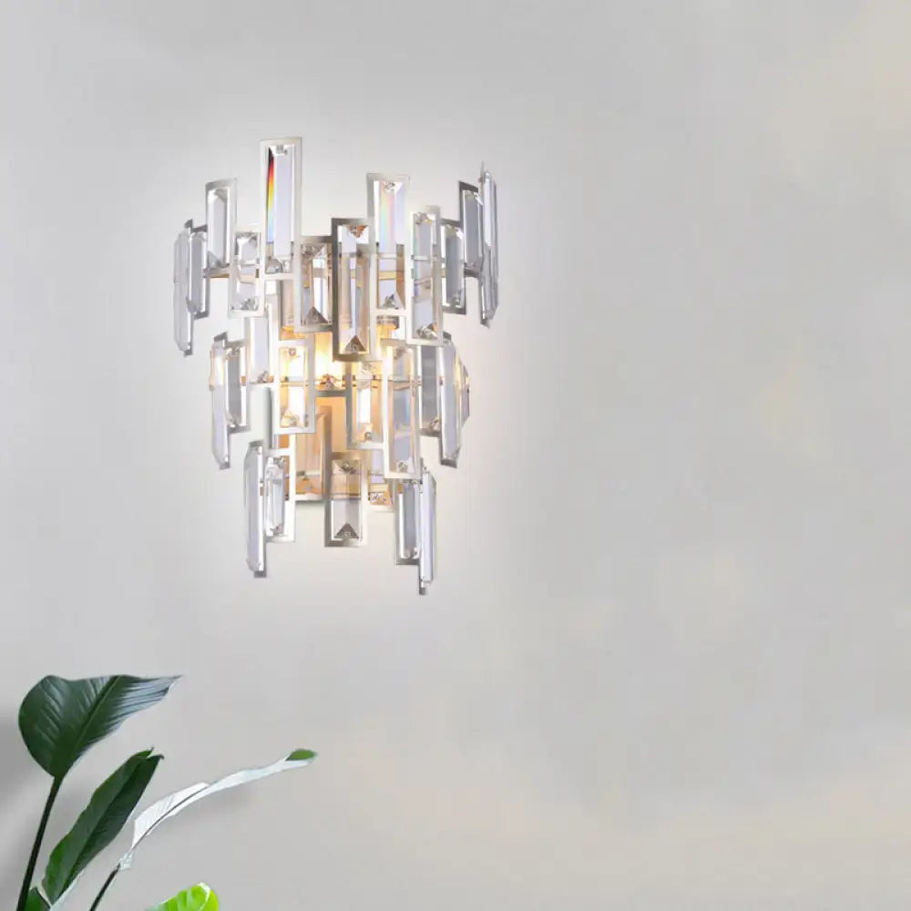 Modern rose gold crystal wall lamp for dining room
