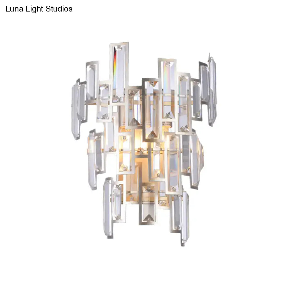 Modern rose gold crystal wall lamp for dining room