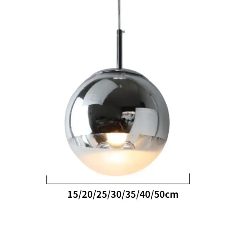 Modern rose gold & frosted glass ball pendant light kitchen fixture