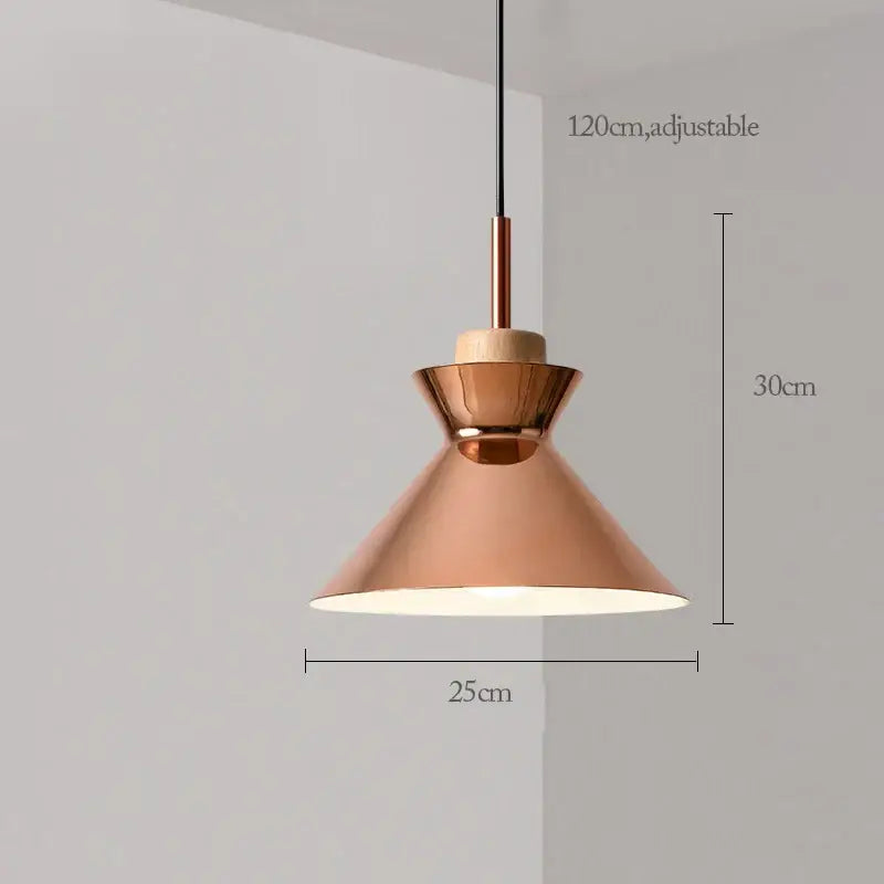 Modern rose gold pendant lights for dining room island decor