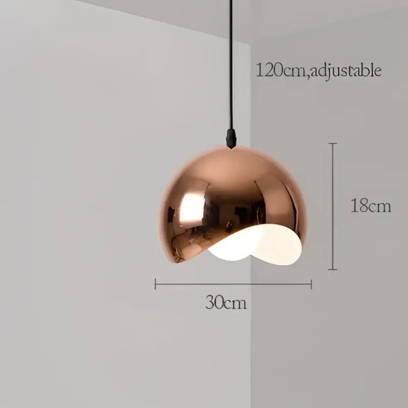 Modern rose gold pendant lights for dining room island decor