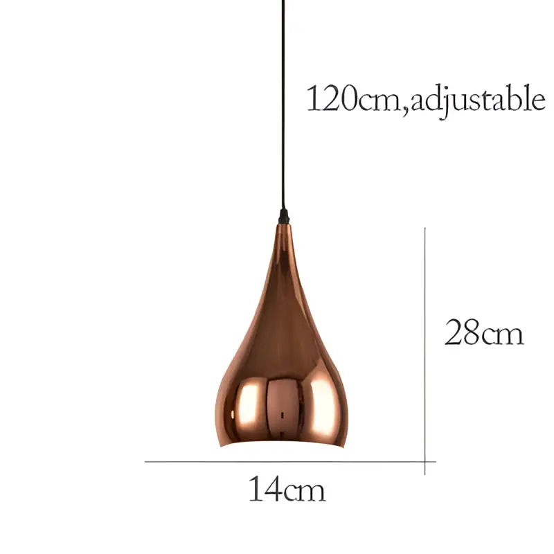 Modern rose gold pendant lights for dining room island decor